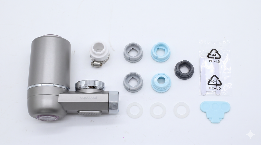 AquaSaaf UV-Shield Faucet Filter | Self-Powered Water Purifier for Basin & Kitchen