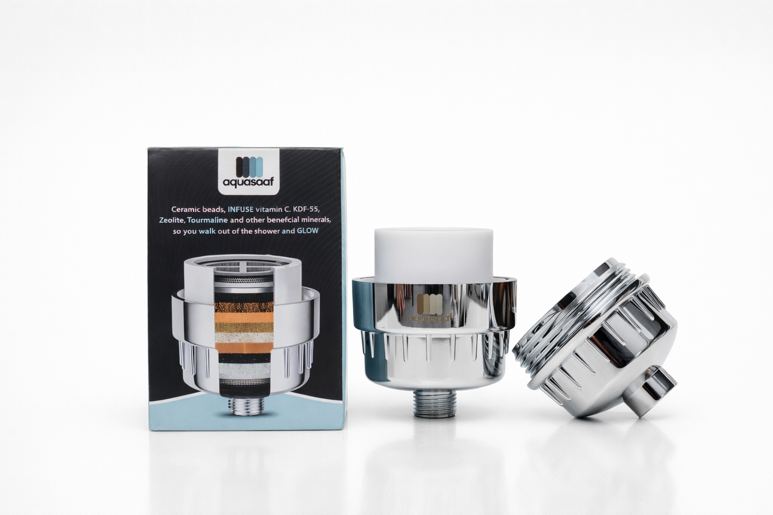 AquaSaaf Premium 20-Stage Universal Shower Filter & Water Softener