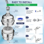 AquaSaaf Premium 20-Stage Universal Shower Filter & Water Softener